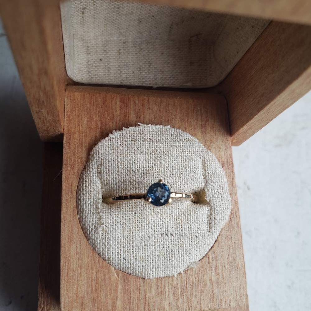 Sapphire w/ Gold Band Ring